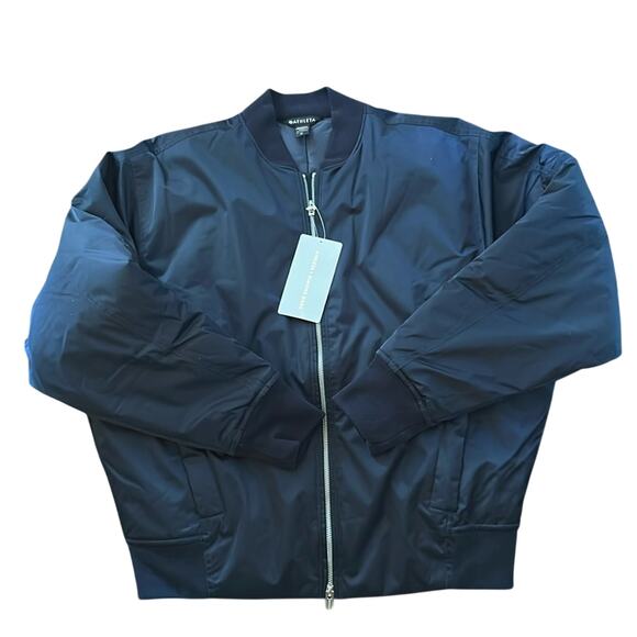 Athleta x Simone Biles Sateen Bomber Jacket Pristine Black NWT Size M - Picture 6 of 12